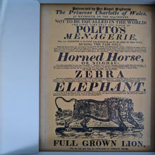 Load image into Gallery viewer, Vintage advertisement for Polito's Menagerie, a traveling exhibition of exotic animals picture frame, Genuine vintage book plate print