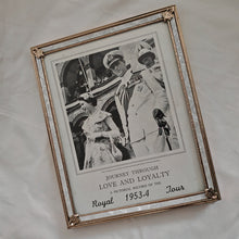 Load image into Gallery viewer, Queen Elizabeth and Prince Phillip Duke of Edinburgh Photo Picture Frame Journey Through Love & Royalty Royal 1953 - 1954 Tour