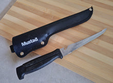 Load image into Gallery viewer, Vintage German Mustad Fillet Knife with Sheath Stainless Steel
