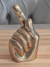 Load image into Gallery viewer, Brass Hand Napkin Holder - Vintage Gold Table Decor