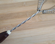 Load image into Gallery viewer, Vintage Probus Fackelmann Lichfield Coil Rim Whisk Whip Stainless Steel Brown Plastic Handle