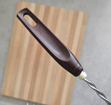 Load image into Gallery viewer, Vintage Probus Fackelmann Lichfield Coil Rim Whisk Whip Stainless Steel Brown Plastic Handle