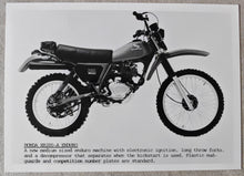 Load image into Gallery viewer, Vintage Honda XR200-A Enduro Promotional Photograph - Classic Honda Off-Road Bike Print 18cm x 12.5cm