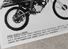 Load image into Gallery viewer, Vintage Honda XR200-A Enduro Promotional Photograph - Classic Honda Off-Road Bike Print 18cm x 12.5cm