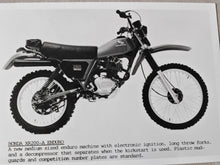 Load image into Gallery viewer, Vintage Honda XR200-A Enduro Promotional Photograph - Classic Honda Off-Road Bike Print 18cm x 12.5cm