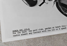 Load image into Gallery viewer, Vintage Honda ATC 110-A Three-Wheeler Promotional Photograph - Classic Honda ATV Print (18cm x 12.5cm)