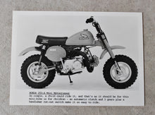 Load image into Gallery viewer, Vintage Honda Z50-A Mini Motocrosser Promotional Photograph - Classic Mini Bike Print 18cm x 12.5cm