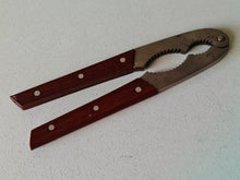 Load image into Gallery viewer, Vintage Wooden Handle Nutcracker | 18.5cm Metal & Wood Nut Cracker | Rustic Kitchen Tool | Retro Seafood Cracker | Used