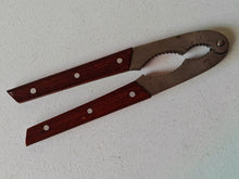 Load image into Gallery viewer, Vintage Wooden Handle Nutcracker | 18.5cm Metal & Wood Nut Cracker | Rustic Kitchen Tool | Retro Seafood Cracker | Used