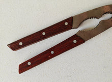 Load image into Gallery viewer, Vintage Wooden Handle Nutcracker | 18.5cm Metal & Wood Nut Cracker | Rustic Kitchen Tool | Retro Seafood Cracker | Used