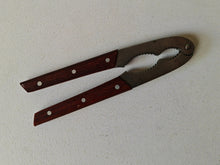 Load image into Gallery viewer, Vintage Wooden Handle Nutcracker | 18.5cm Metal & Wood Nut Cracker | Rustic Kitchen Tool | Retro Seafood Cracker | Used