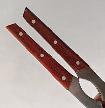 Load image into Gallery viewer, Vintage Wooden Handle Nutcracker | 18.5cm Metal & Wood Nut Cracker | Rustic Kitchen Tool | Retro Seafood Cracker | Used