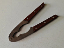 Load image into Gallery viewer, Vintage Wooden Handle Nutcracker | 18.5cm Metal & Wood Nut Cracker | Rustic Kitchen Tool | Retro Seafood Cracker | Used