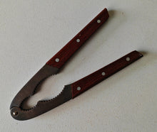 Load image into Gallery viewer, Vintage Wooden Handle Nutcracker | 18.5cm Metal & Wood Nut Cracker | Rustic Kitchen Tool | Retro Seafood Cracker | Used