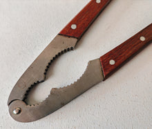 Load image into Gallery viewer, Vintage Wooden Handle Nutcracker | 18.5cm Metal & Wood Nut Cracker | Rustic Kitchen Tool | Retro Seafood Cracker | Used