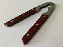 Load image into Gallery viewer, Vintage Wooden Handle Nutcracker | 18.5cm Metal & Wood Nut Cracker | Rustic Kitchen Tool | Retro Seafood Cracker | Used