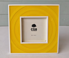 Load image into Gallery viewer, CGB Yellow & White Photo Frame 16.5cm x 16.5cm  for photo size: 3.5” x 3.5” Used Condition