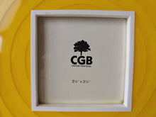 Load image into Gallery viewer, CGB Yellow & White Photo Frame 16.5cm x 16.5cm  for photo size: 3.5” x 3.5” Used Condition