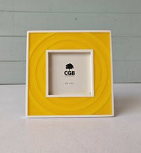 Load image into Gallery viewer, CGB Yellow & White Photo Frame 16.5cm x 16.5cm  for photo size: 3.5” x 3.5” Used Condition