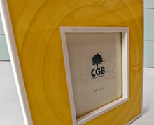 Load image into Gallery viewer, CGB Yellow & White Photo Frame 16.5cm x 16.5cm  for photo size: 3.5” x 3.5” Used Condition
