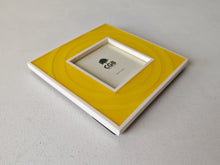 Load image into Gallery viewer, CGB Yellow & White Photo Frame 16.5cm x 16.5cm  for photo size: 3.5” x 3.5” Used Condition