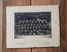 Load image into Gallery viewer, Antique Military Group Portrait Photograph – Early 20th Century Austrian Fire Brigade or Police Unit – Mount Frame, Signed, Vintage Collectible