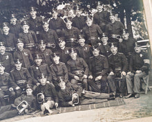 Load image into Gallery viewer, Antique Military Group Portrait Photograph – Early 20th Century Austrian Fire Brigade or Police Unit – Mount Frame, Signed, Vintage Collectible