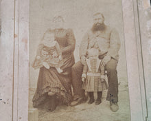 Load image into Gallery viewer, Antique 19th Century Family Portrait – Vintage Cabinet Card Photograph – Victorian Era Collectible
