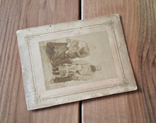 Load image into Gallery viewer, Antique 19th Century Family Portrait – Vintage Cabinet Card Photograph – Victorian Era Collectible