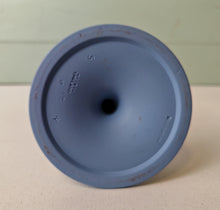 Load image into Gallery viewer, Vintage Wedgwood Blue Jasperware Candlestick Holder – Classical Greco-Roman Design, Made in England