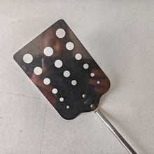 Load image into Gallery viewer, Vintage Voos USA Stainless Steel Slotted Turner with Wooden Handle – 33cm Long