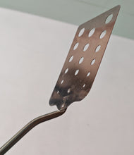 Load image into Gallery viewer, Vintage Voos USA Stainless Steel Slotted Turner with Wooden Handle – 33cm Long