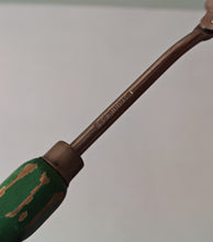 Load image into Gallery viewer, Vintage Voos USA Stainless Steel Meat Fork with Green Wooden Handle – 34cm Long