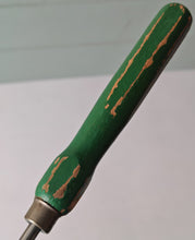 Load image into Gallery viewer, Vintage Voos USA Stainless Steel Meat Fork with Green Wooden Handle – 34cm Long