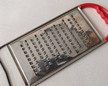 Load image into Gallery viewer, Vintage Kaiser Stainless Steel Grater with Red Handle – Made in Germany – 27.5cm x 11cm