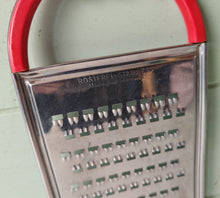 Load image into Gallery viewer, Vintage Kaiser Stainless Steel Grater with Red Handle – Made in Germany – 27.5cm x 11cm