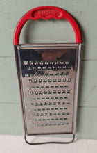 Load image into Gallery viewer, Vintage Kaiser Stainless Steel Grater with Red Handle – Made in Germany – 27.5cm x 11cm
