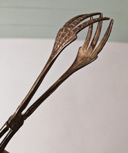 Load image into Gallery viewer, Vintage Silver Plated Bird Claw Serving Tongs – 22.5cm Long – Ornate Design