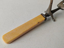 Load image into Gallery viewer, Vintage Meat Carving Fork with Cream Colour Plastic Handle – 25cm Long