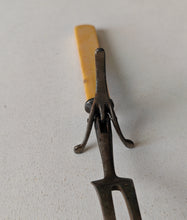 Load image into Gallery viewer, Vintage Meat Carving Fork with Cream Colour Plastic Handle – 25cm Long