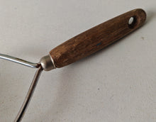 Load image into Gallery viewer, Vintage Potato Masher Wooden Handle, Stainless Steel Head Made in England – 25cm Long