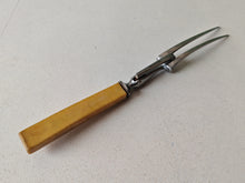 Load image into Gallery viewer, Vintage Meat Carving Fork with Cream Colour Plastic Handle – 25.5cm Long