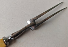 Load image into Gallery viewer, Vintage Meat Carving Fork with Cream Colour Plastic Handle – 25.5cm Long