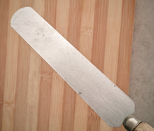 Load image into Gallery viewer, Vintage Palette Knife with Distressed Blue Wooden Handle – 29cm Long