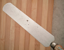 Load image into Gallery viewer, Vintage Palette Knife with Distressed Blue Wooden Handle – 29cm Long