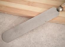 Load image into Gallery viewer, Vintage Palette Knife with Distressed Blue Wooden Handle – 29cm Long