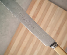 Load image into Gallery viewer, Vintage Bread Knife – F.C. Cartledge, Sheffield – Stainless Steel & Bone Handle – 32cm
