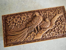 Load image into Gallery viewer, Vintage Style Embossed Plastic Trinket Box - Bird & Floral Design - 15cm x 7.5cm x 4.5cm