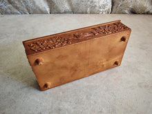 Load image into Gallery viewer, Vintage Style Embossed Plastic Trinket Box - Bird & Floral Design - 15cm x 7.5cm x 4.5cm