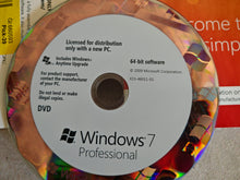 Load image into Gallery viewer, Genuine Microsoft Windows 7 Professional 64-bit OEM System Builder Pack - DVD + Manual - FQC-00765